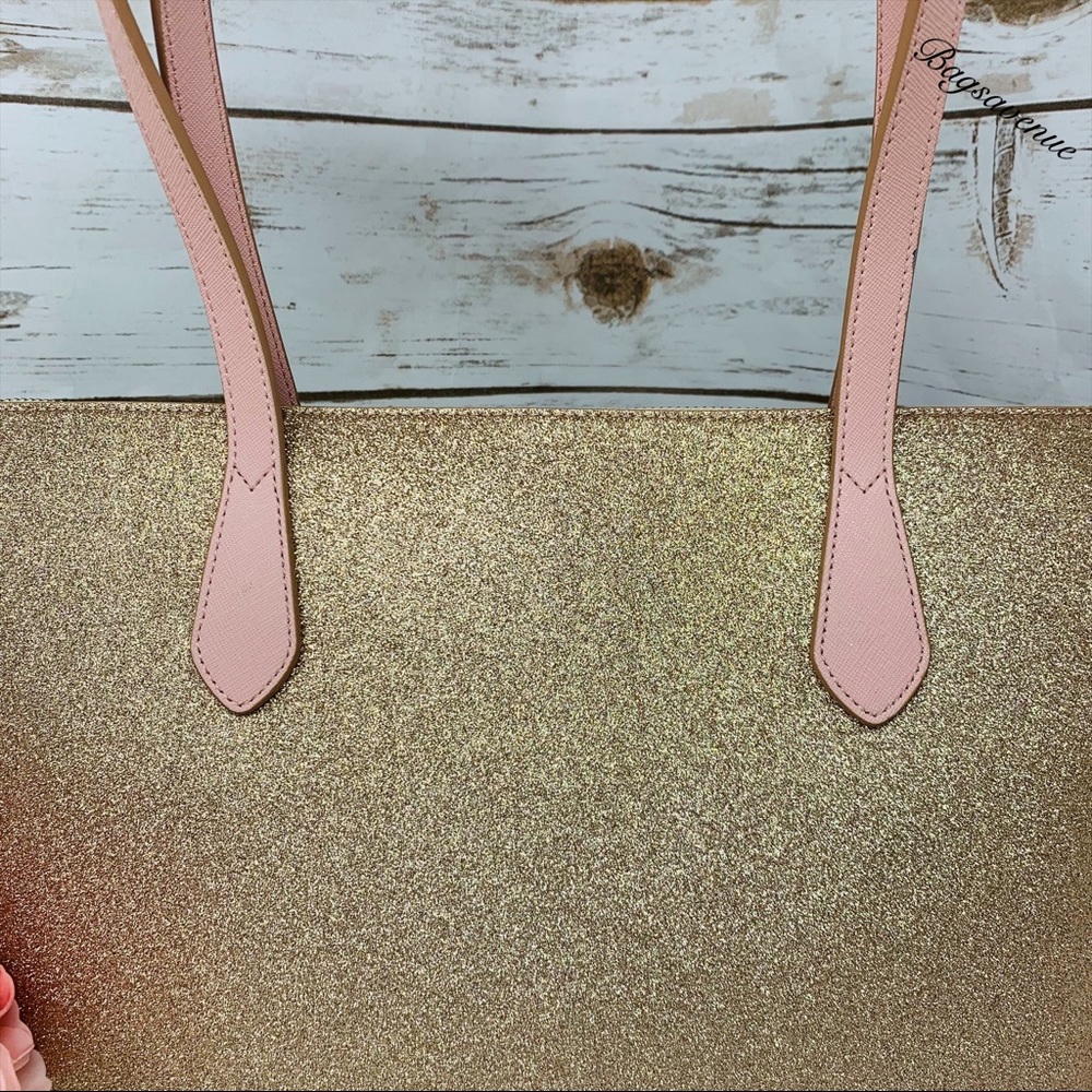 Holiday Rose gold Kate spade joeley Tote Glitter - Picture 6 of 8